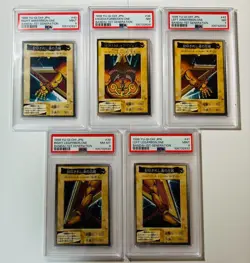 PSA 9 8 7 Exodia The Forbidden One Set of 5 YuGiOh Bandai 1998 Japanese Card - Image 1