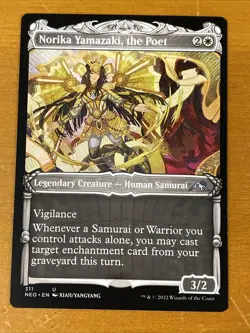 X 4 Norika Yamazaki, the Poet 311 (Showcase) MTG Kamigawa Neon Dynasty NM - Image 4