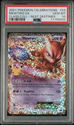 MEWTWO EX HOLO 2021 POKEMON SWSH CELEBRATIONS #54 PSA 10 GEM MINT - Image 1