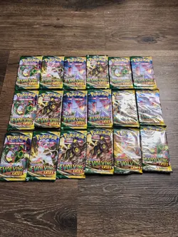 Pokemon Evolving Skies - Booster Packs - Lot Of 18 Factory Sealed - Image 1