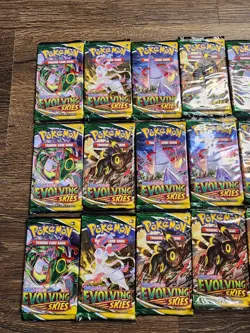 Pokemon Evolving Skies - Booster Packs - Lot Of 18 Factory Sealed - Image 2