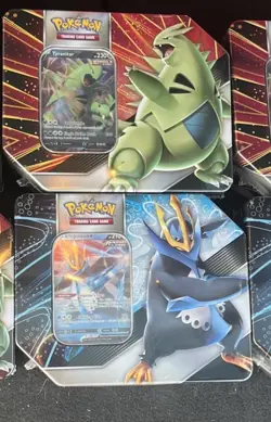 Pokemon TCG: V Strikers Tins - Tyranitar & Empoleon Set Sealed - Image 1
