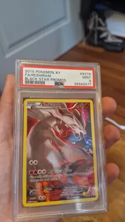 2015 POKEMON BLACK STAR PROMO RESHIRAM #XY74 PSA 9 MINT (POP 45) - Image 3