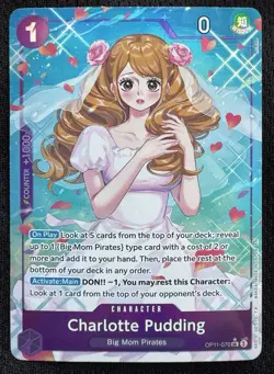 One Piece Charlotte Pudding OP11-070 Alt Art SR A Fist of Divine Speed - Image 1