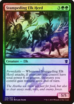 Stampeding Elk Herd FOIL Dragons of Tarkir NM Green Common MAGIC CARD ABUGames - Image 1