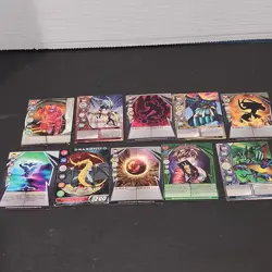 Bakugan Battle Brawlers Magnetic Metal Card Lot - 9 Cards- 2009 Mixed Lot - Image 1