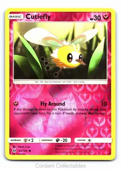 Cutiefly 92/14/149 - Sun & Moon Base Set - Reverse Holo Pokemon Card - Near Mint - Image 1