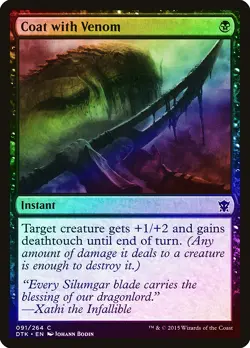 Coat with Venom FOIL Dragons of Tarkir NM Black Common MAGIC MTG CARD ABUGames - Image 1