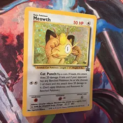 Pokemon TCG Meowth Black Star Promos Holo Card 10 LP - Image 2