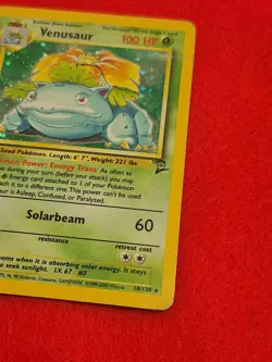1990s Pokemon Venusaur 2nd Edition Card - Image 3