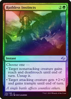 Ruthless Instincts FOIL Fate Reforged NM Green Uncommon MAGIC CARD ABUGames - Image 1