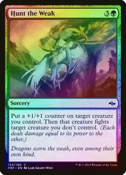 Hunt the Weak FOIL Fate Reforged NM Green Common MAGIC GATHERING CARD ABUGames - Image 1