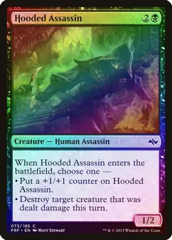 Hooded Assassin FOIL Fate Reforged NM Black Common MAGIC MTG CARD ABUGames - Image 1