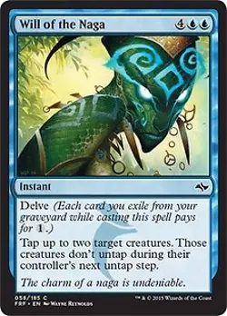 Will of the Naga FOIL Fate Reforged NM Blue Common MAGIC MTG CARD ABUGames - Image 1