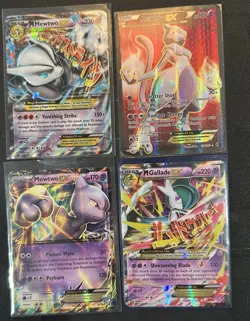 M Mewtwo EX 63/162 Mewtwo 158/162 , XY200 Mega XY Breakthrough Holo Pokemon Card - Image 1