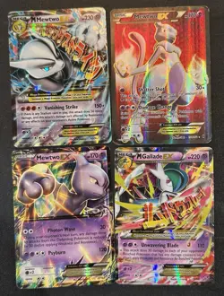 M Mewtwo EX 63/162 Mewtwo 158/162 , XY200 Mega XY Breakthrough Holo Pokemon Card - Image 2