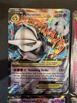 M Mewtwo EX 63/162 Mewtwo 158/162 , XY200 Mega XY Breakthrough Holo Pokemon Card - Image 3