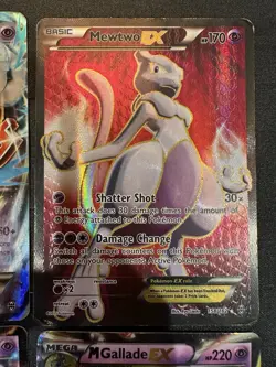 M Mewtwo EX 63/162 Mewtwo 158/162 , XY200 Mega XY Breakthrough Holo Pokemon Card - Image 4