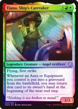 Tiana, Ship's Caretaker FOIL Dominaria NM White Red Uncommon MTG CARD ABUGames - Image 1
