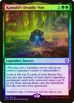 Kamahl's Druidic Vow FOIL Dominaria NM Green Rare MAGIC MTG CARD ABUGames - Image 1
