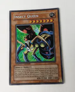 1996 Yu-Gi-Oh YuGiOh Holo Card Insect Queen Limited Edition CT1-EN005 English - Image 4