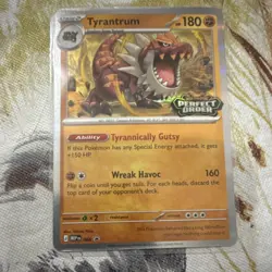 Pokemon Tyrantrum Perfect Order Promo Stage 2 180 HP Card #066 MEP Nintendo - Image 1
