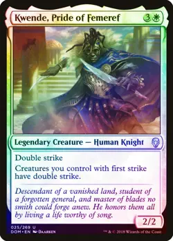 Kwende, Pride of Femeref FOIL Dominaria NM White Uncommon MAGIC CARD ABUGames - Image 1