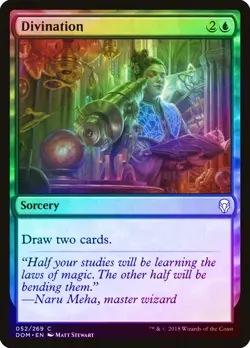 Divination FOIL Dominaria NM Blue Common MAGIC THE GATHERING MTG CARD ABUGames - Image 1