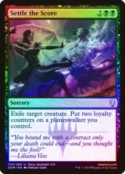 Settle the Score FOIL Dominaria NM Black Uncommon MAGIC MTG CARD ABUGames - Image 1