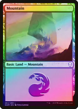 Mountain (263) FOIL Dominaria NM Basic Land MAGIC THE GATHERING CARD ABUGames - Image 1