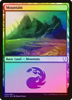 Mountain (265) FOIL Dominaria NM Basic Land MAGIC THE GATHERING CARD ABUGames - Image 1