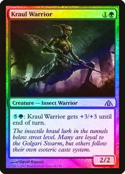 Kraul Warrior FOIL Dragon's Maze NM Green Common MAGIC GATHERING CARD ABUGames - Image 1