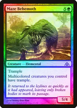 Maze Behemoth FOIL Dragon's Maze NM Green Common MAGIC GATHERING CARD ABUGames - Image 1