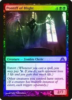 Pontiff of Blight FOIL Dragon's Maze PLD Black Rare MAGIC MTG CARD ABUGames - Image 1