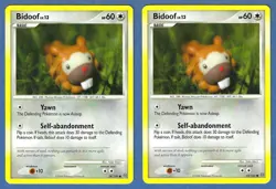 2 Pokemon 2008 Stormfront Yuka Morii Clay Art Card 54/100 Bidoof LV.13 Non-Holo - Image 1