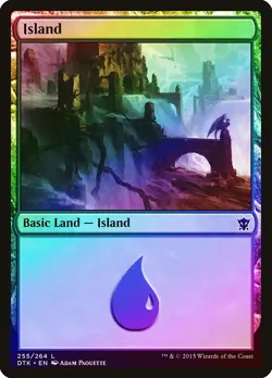 Island (255) FOIL Dragons of Tarkir NM Basic Land MAGIC MTG CARD ABUGames - Image 1