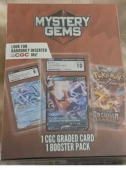 Pokemon Mystery Gems 1 CGC Graded Card & 1 TCG Booster Pack - New Sealed Box - Image 2