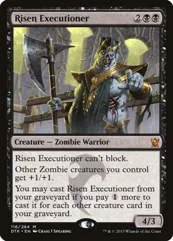 Risen Executioner Dragons of Tarkir NM Black Mythic Rare MAGIC CARD ABUGames - Image 1
