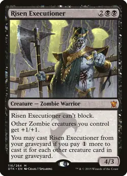Risen Executioner Dragons of Tarkir PLD Black Mythic Rare MAGIC CARD ABUGames - Image 1