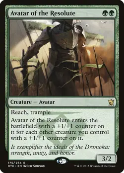 Avatar of the Resolute Dragons of Tarkir NM Green Rare MAGIC MTG CARD ABUGames - Image 1