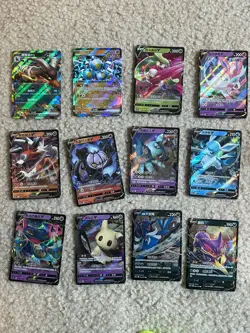 Pokemon 12 Card Lot Nm V Max Mega Prize Pack Ex HOLO Rare Hits Only See Pics - Image 1