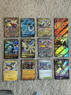 Pokemon 12 Card Lot Nm V Max Mega Prize Pack Ex HOLO Rare Hits Only See Pics - Image 1