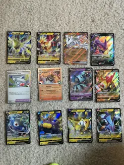 Pokemon 12 Card Lot Nm V Max Mega Prize Pack Ex HOLO Rare Hits Only See Pics - Image 1