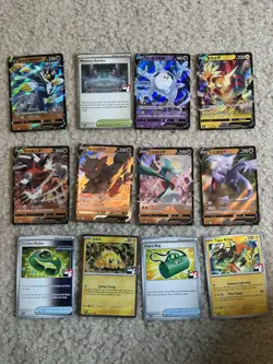 Pokemon 12 Card Lot Nm V Max Mega Prize Pack Ex HOLO Rare Hits Only See Pics - Image 1
