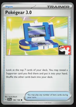 Pokemon Pokegear 3.0 186/198 Prize Pack Series Cards Non-Holo Pack Fresh - NM - Image 1