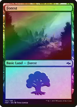 Forest (184) FOIL Fate Reforged PLD Basic Land MAGIC GATHERING CARD ABUGames - Image 1