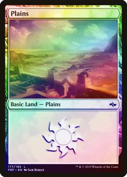 Plains (177) FOIL Fate Reforged PLD Basic Land MAGIC GATHERING CARD ABUGames - Image 1