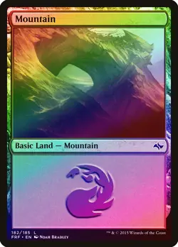 Mountain (182) FOIL Fate Reforged NM Basic Land MAGIC GATHERING CARD ABUGames - Image 1