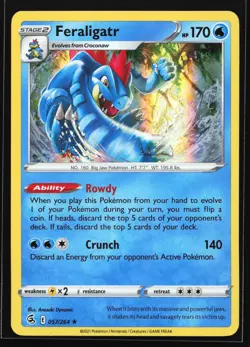 Feraligatr 057/264 SWSH08: Fusion Strike Holo Rare Pokemon Card - Image 1