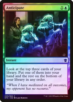 Anticipate FOIL Dragons of Tarkir NM Blue Common MAGIC GATHERING CARD ABUGames - Image 1